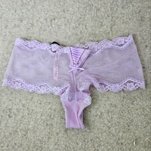 (NEW) Victoria's Secret Sexy Little Things Purple Mesh Panty Size XS